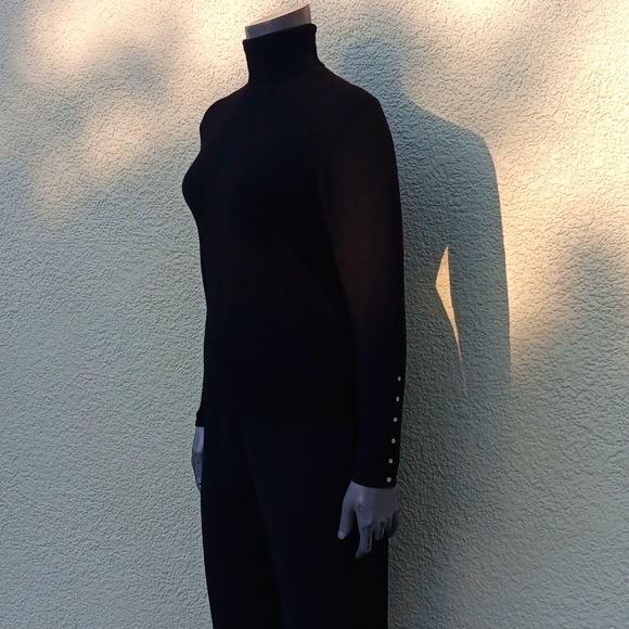 PURSUITS, LTD LADIES FINE ITALIAN PURE MERINO WOOLMARK WOOL TURTLENECK SWEATER - Picture 3 of 17